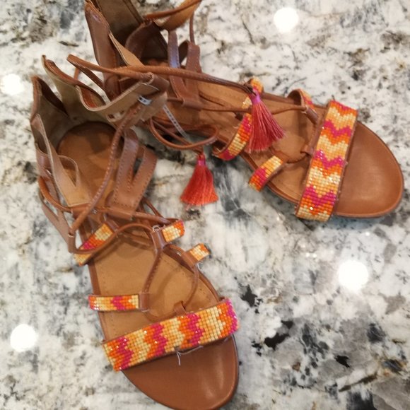 KENNETH COLE REACTION GLADIATOR SANDALS FLAWED - Picture 4 of 8